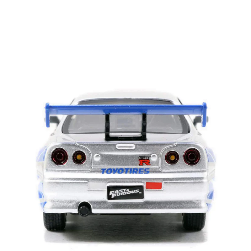 JADA 2002 Nissan Skyline GTR R34 Silver Free Rolling - JAD97184 - Image 4